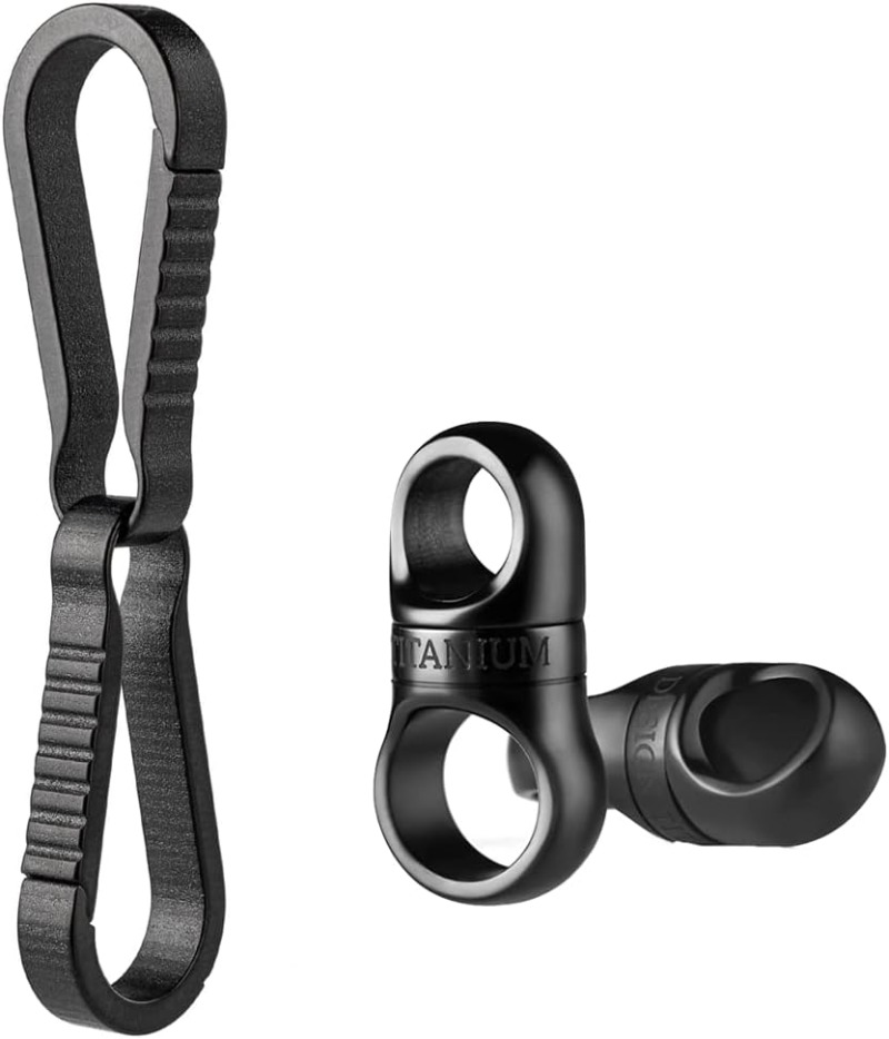 Edc Carry Clip - Connecteur de porte-clés pivotant en titane