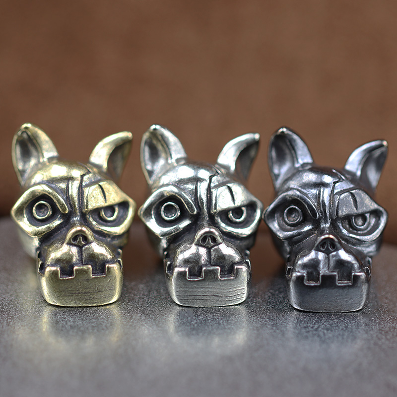 Edc Carry Kit - Pendentif en laiton tête de bouledogue