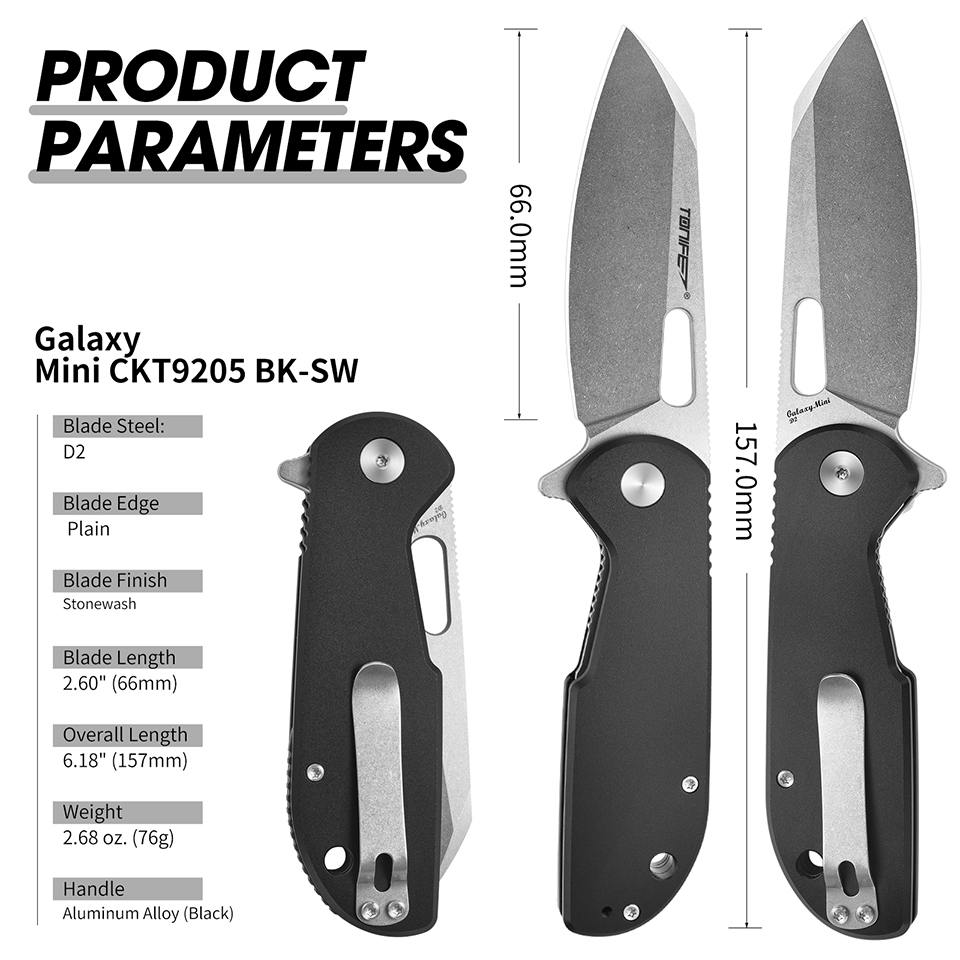 TONIFE Galaxy Mini CKT9205 Cou - Edc Carry Pocket Knife avis et prix