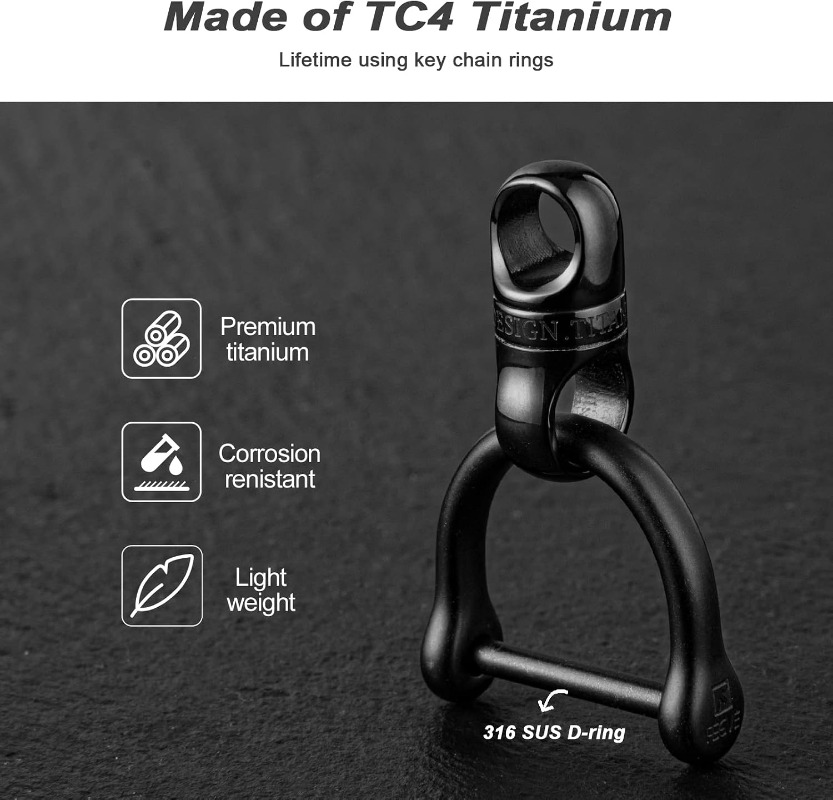 Porte-clés en titane avec mous - Edc Carry Clip avis et prix